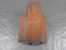 Wooden twin iron moulding plane Grecian ogee old tool by T Turner