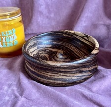 Vintage Spalted Wood Bowl Hand
