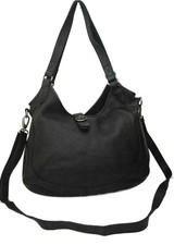 Fat Face Large Black Leather