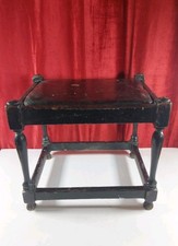 Antique Wooden Footstool With Great Old Paint