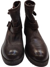 Wrangler Brown Leather Ankle Boots Size UK 5 EU 38 Buckle Detail