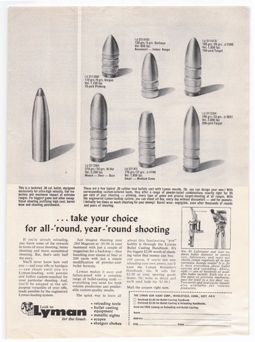 Lyman magazine 1969 bullet - lyman,