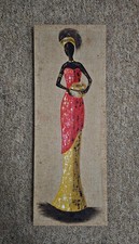 African Woman Painting on