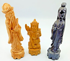 3 x Small Chinese Figurines of Scholar, Monk or Spiritual Figures
