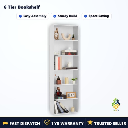 Shelf white modern bookcase - white,