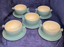 5 x Vintage Denby Green