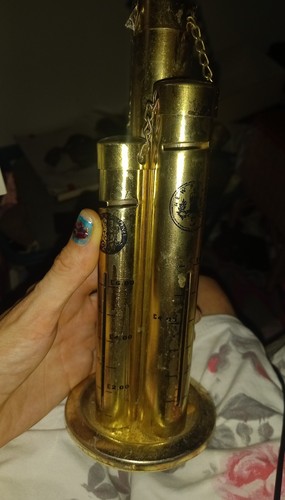 Vintage metal tube - metal,