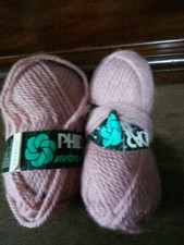 2 X 50g Phildar Avoriaz mohair blend bulky yarn Dusky Pink 