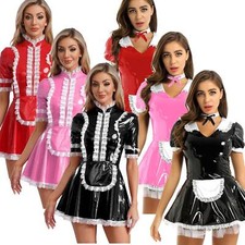 UK Women PVC Leather V Neck