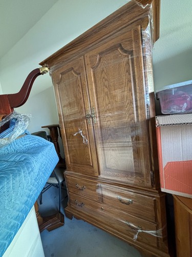 Thomasville wardrobe solid oak
