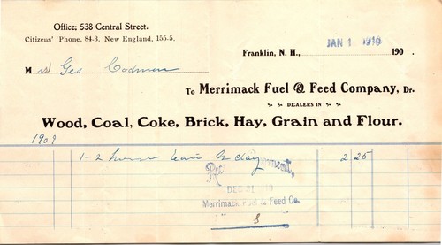 Merrimack fuel feed franklin - feed,