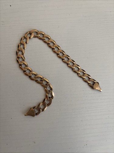 9ct solid gold - gold, curb