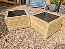 50cm Square Wooden Planter