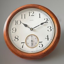 LINDEN OAK WALL CLOCK 12”