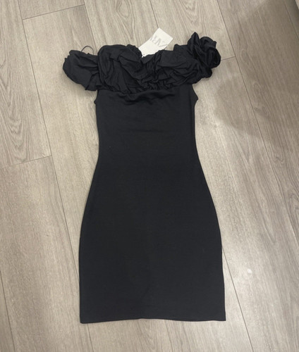 Zara black off shoulder - , ruffle