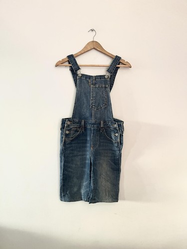 Levi denim dungaree shorts - denim,
