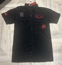 Criminal Damage Shirt Black Welcome To The Voodoo lounge Embroidered BNWT