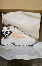 Fila Disruptor trainers Kids girls White Pink bling shoes childrens Size 11 UK