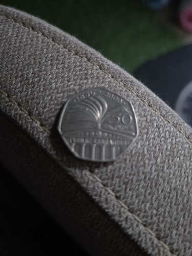 Public library 50p coin - public,