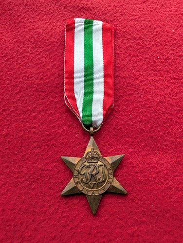 Original wwii italy star - star, medal