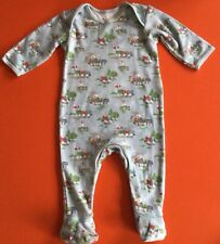 Cath Kidston Vintage Train Print Baby Romper Age 3-6 Months Babygrow Sleep Suit