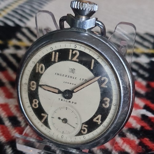 Vintage metal ingersoll pocket - metal,