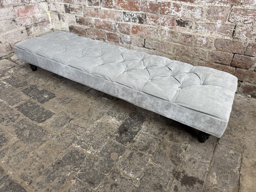 Grey footstool pouffe - grey,