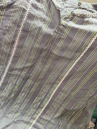 Girl blue striped tunic - blue,