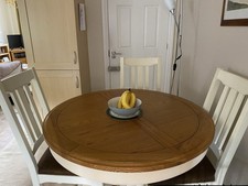 Oak Topped Table And 4 Chairs