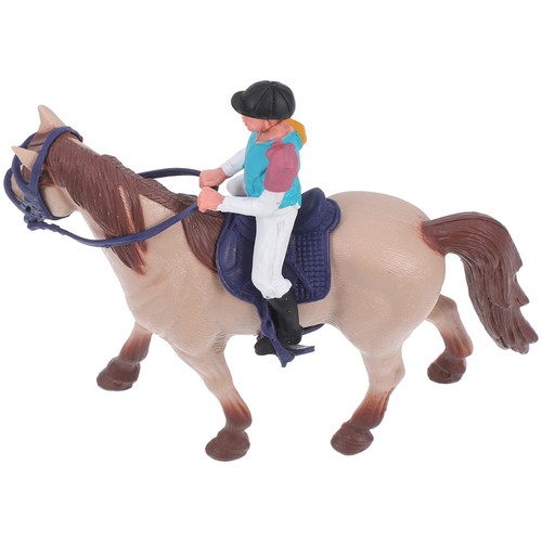 Plastic cowboy horse toy - plastic,