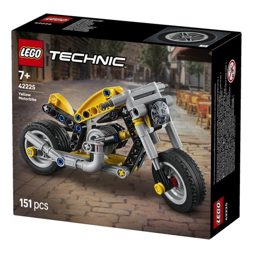 Lego technic yellow motorbike - lego,