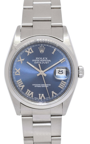 Rolex datejust steel blue - rolex,