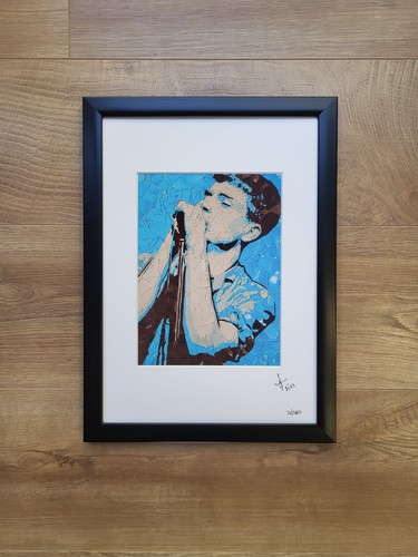 Ian curtis framed print hand - ian,