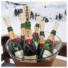 6 X  MOET CHANDON CHAMPAGNE GOLDEN SIPPER FOR MINI BOTTLE OF MOET CHAMPAGNE