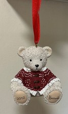 Harrods 2012 Chester Resin Teddy Bear Ornament Christmas Tree Bauble Decoration