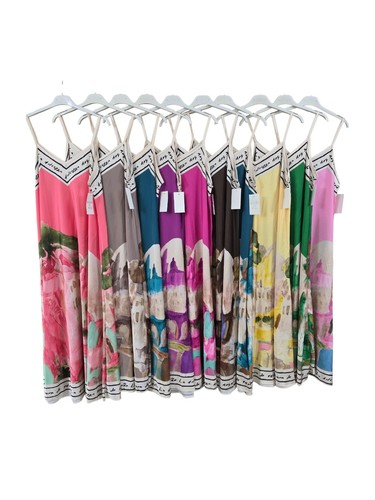 Landscape print dress - landscape, fit