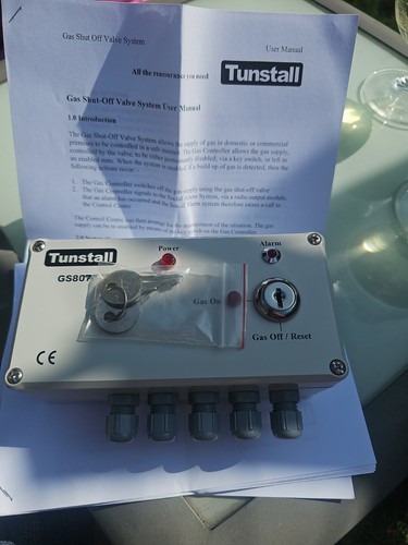 Tunstall gas shut off valve - gas,