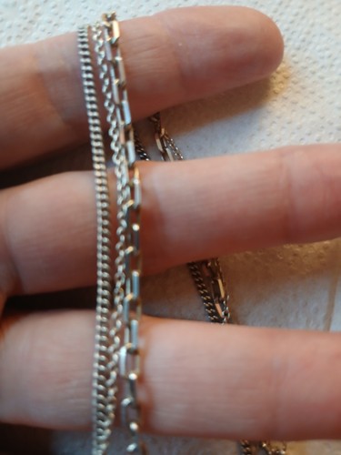 Sterling silver chains scrap - chains,