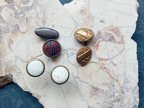 Antique cuff links - antique, shirt