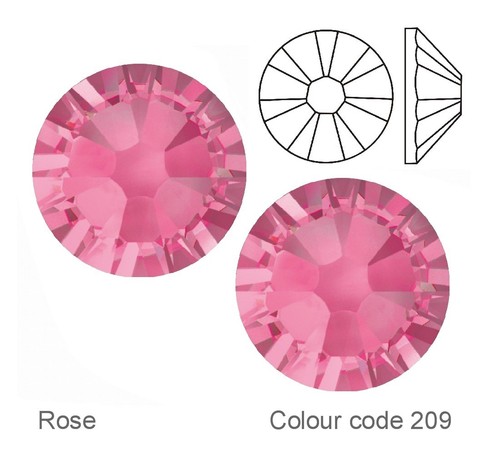 Swarovski crystals rose foiled - swarovski,