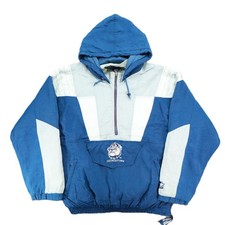 Vintage Georgetown Jacket Men's Blue Large Starter Puffer Jacket 90s Blue