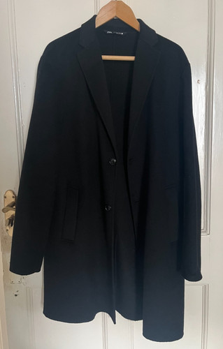 Zara men black wool blend - wool,