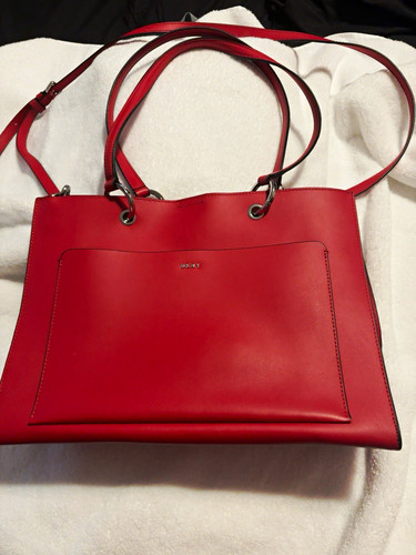 Dkny red shoulder bag snap - red,