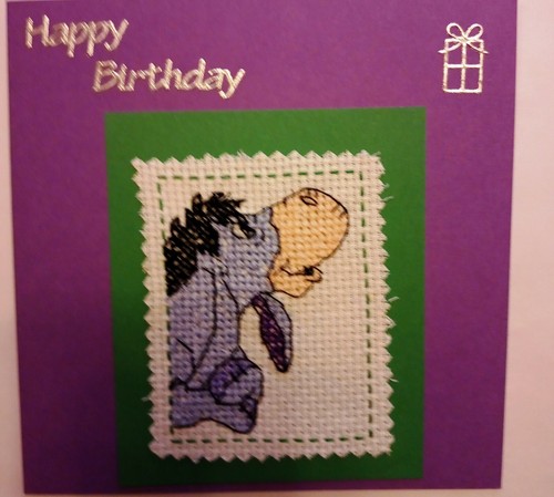 Birthday card completed - card, cross