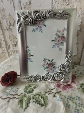Silver Photo Frame With Raised
