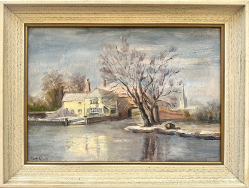 Vintage 1980s framed - , oil
