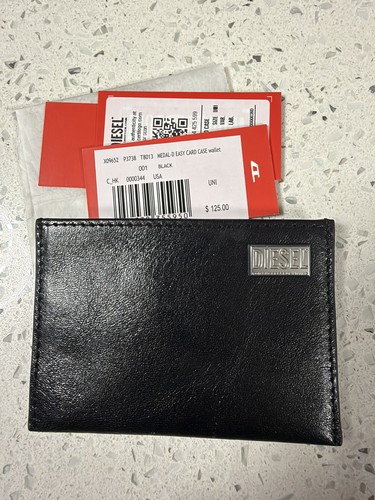 Diesel men black logo wallet - men's,