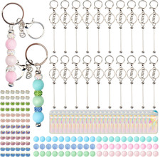 160Pcs Beadable Keychains Set