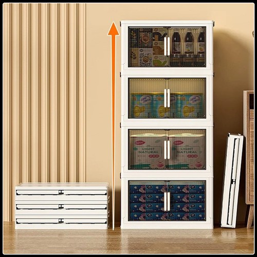 Folding storage box stackable - storage,