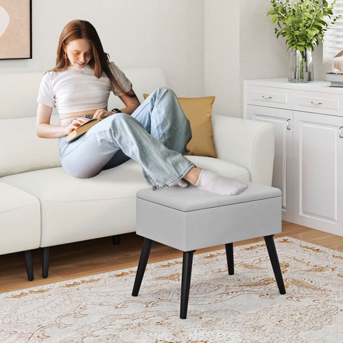 Upholstered storage ottoman - storage,